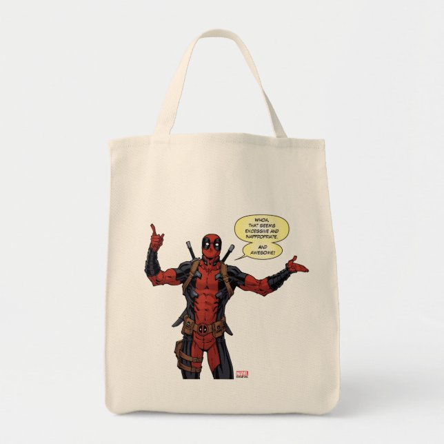 Deadpool Pointing Character Art Tote Bag (Front)