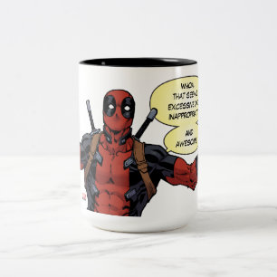 Deadpool Pointing Character Art Two-Tone Coffee Mug