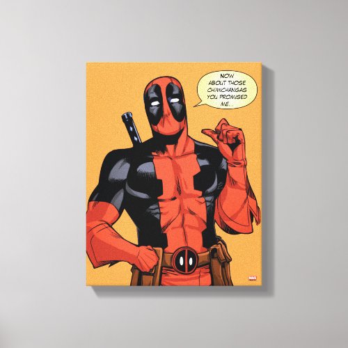 Deadpool Pointing To Self Canvas Print