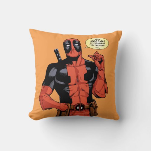 Deadpool Pointing To Self Throw Pillow