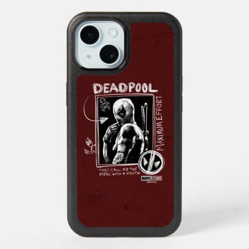 Deadpool Portrait  Doodles iPhone 15 Case