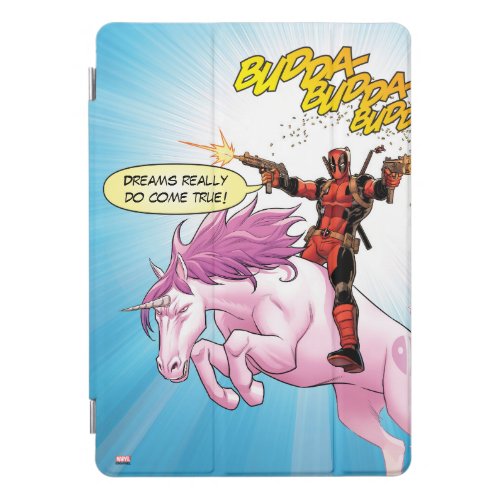 Deadpool Riding A Unicorn iPad Pro Cover