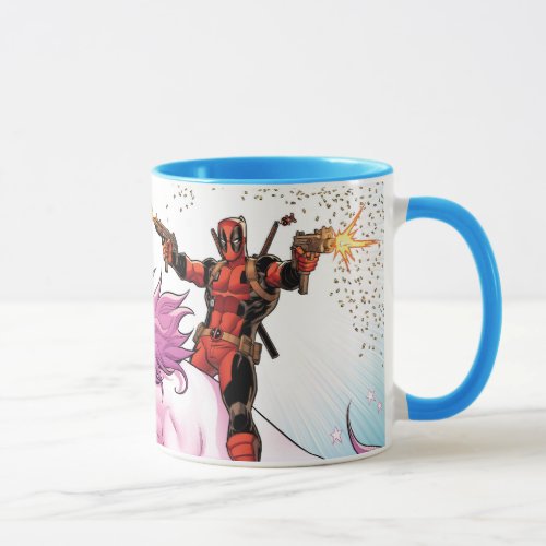 Deadpool Riding A Unicorn Mug