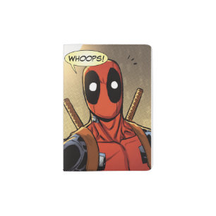 Deadpool Shocked Closeup Passport Holder