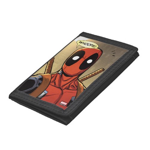 Deadpool Shocked Closeup Trifold Wallet