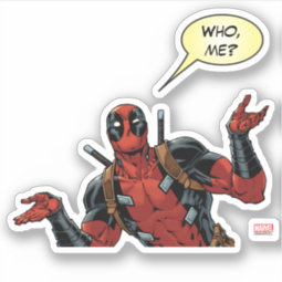 Deadpool Shrug Sticker | Zazzle