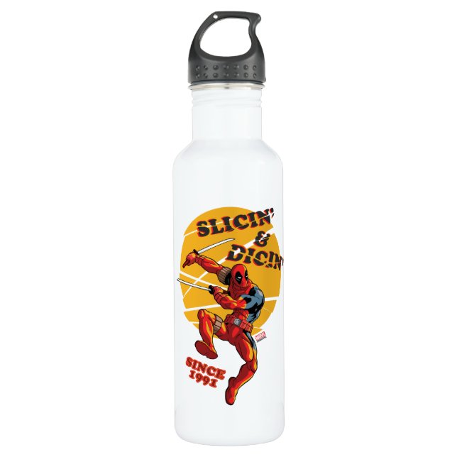 Deadpool | Slicin' & Dicin' Since 1991 Stainless Steel Water Bottle (Front)