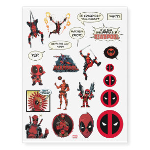 Deadpool Temporary Tattoos