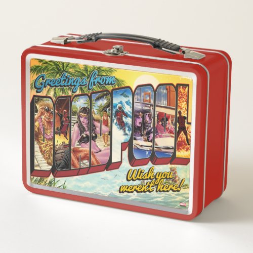 Deadpool Vacation Postcard Adult Lunchbox