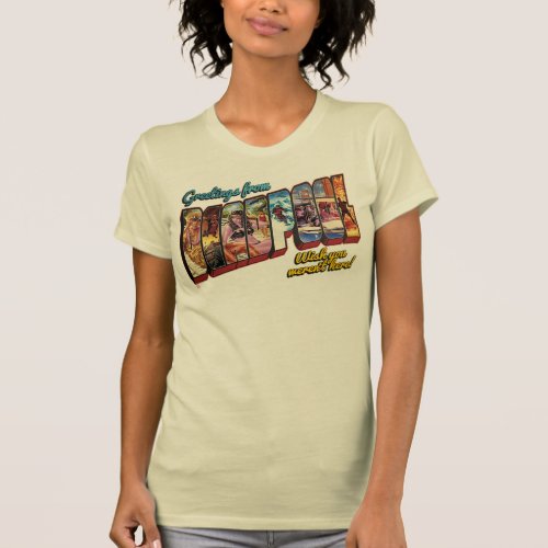 Deadpool Vacation Postcard T_Shirt