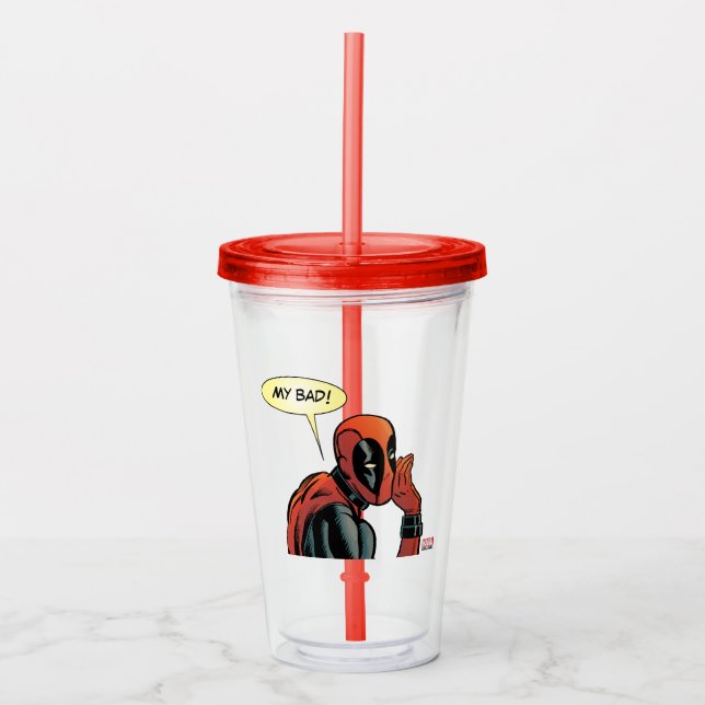 Deadpool Whisper Acrylic Tumbler (Front)