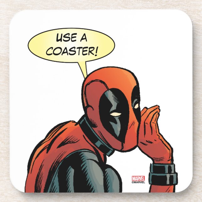 Deadpool Whisper Beverage Coaster (Front)