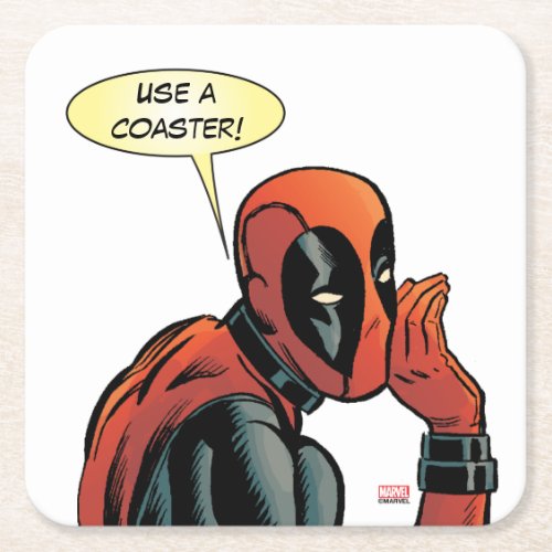 Deadpool Whisper Square Paper Coaster