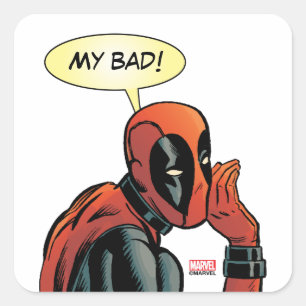 Deadpool Whisper Square Sticker