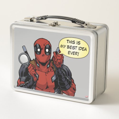 Deadpool With A Magnifying Glass Adult Lunchbox