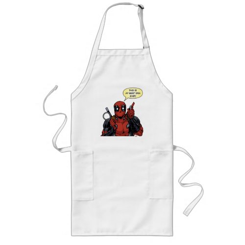 Deadpool With A Magnifying Glass Long Apron