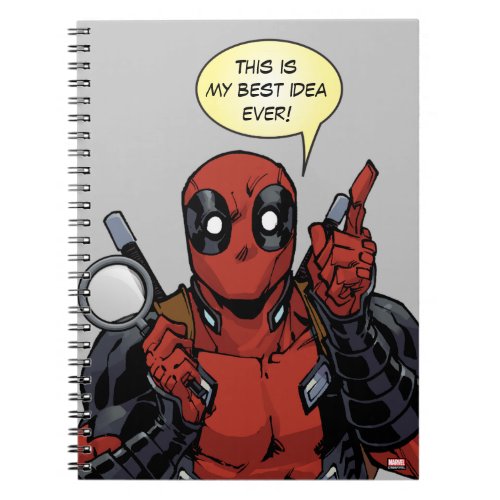 Deadpool With A Magnifying Glass Notebook