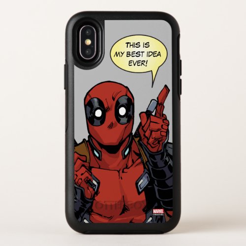 Deadpool With A Magnifying Glass OtterBox Symmetry iPhone X Case