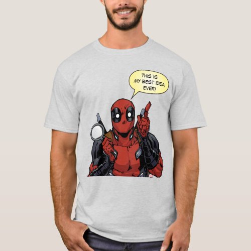 Deadpool With A Magnifying Glass T_Shirt