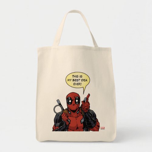 Deadpool With A Magnifying Glass Tote Bag