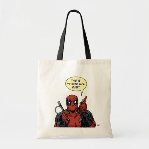 Deadpool With A Magnifying Glass Tote Bag