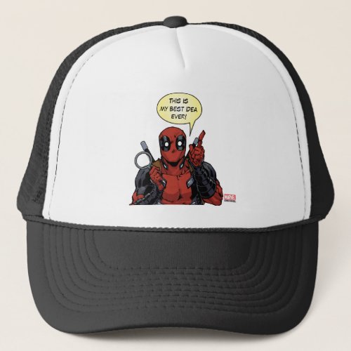 Deadpool With A Magnifying Glass Trucker Hat