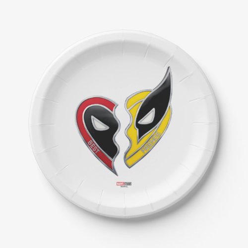 Deadpool  Wolverine Best Friend Charms Paper Plates