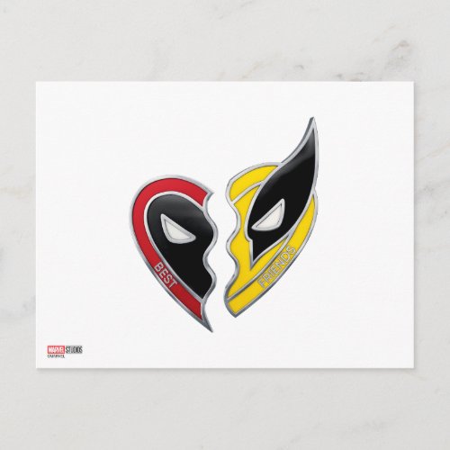 Deadpool  Wolverine Best Friend Charms Postcard