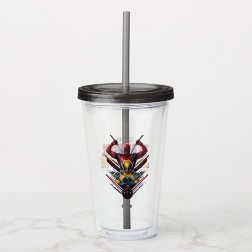 Deadpool  Wolverine Tiered Graphic Acrylic Tumbler