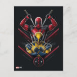Deadpool &amp; Wolverine Tiered Graphic Postcard