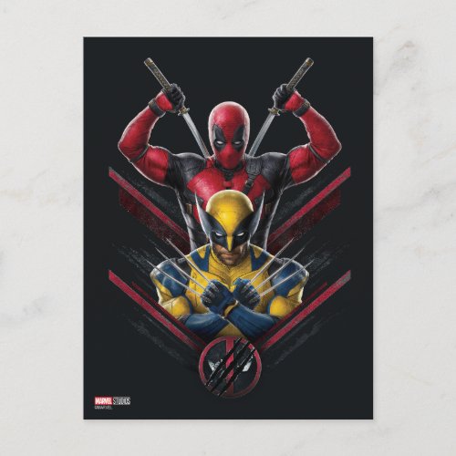 Deadpool  Wolverine Tiered Graphic Postcard