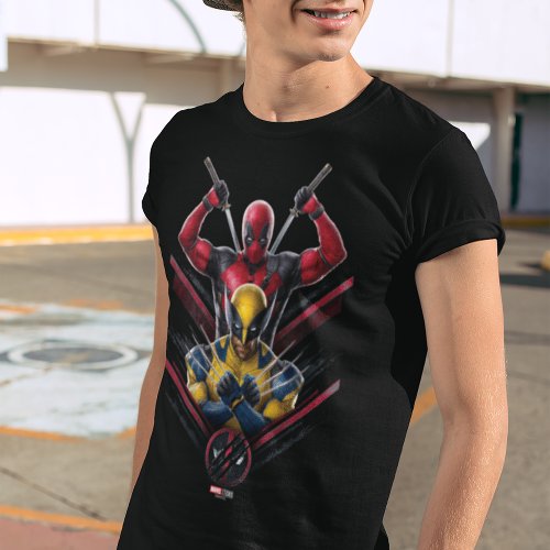 Deadpool  Wolverine Tiered Graphic T_Shirt