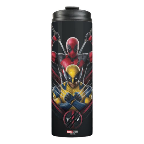 Deadpool  Wolverine Tiered Graphic Thermal Tumbler