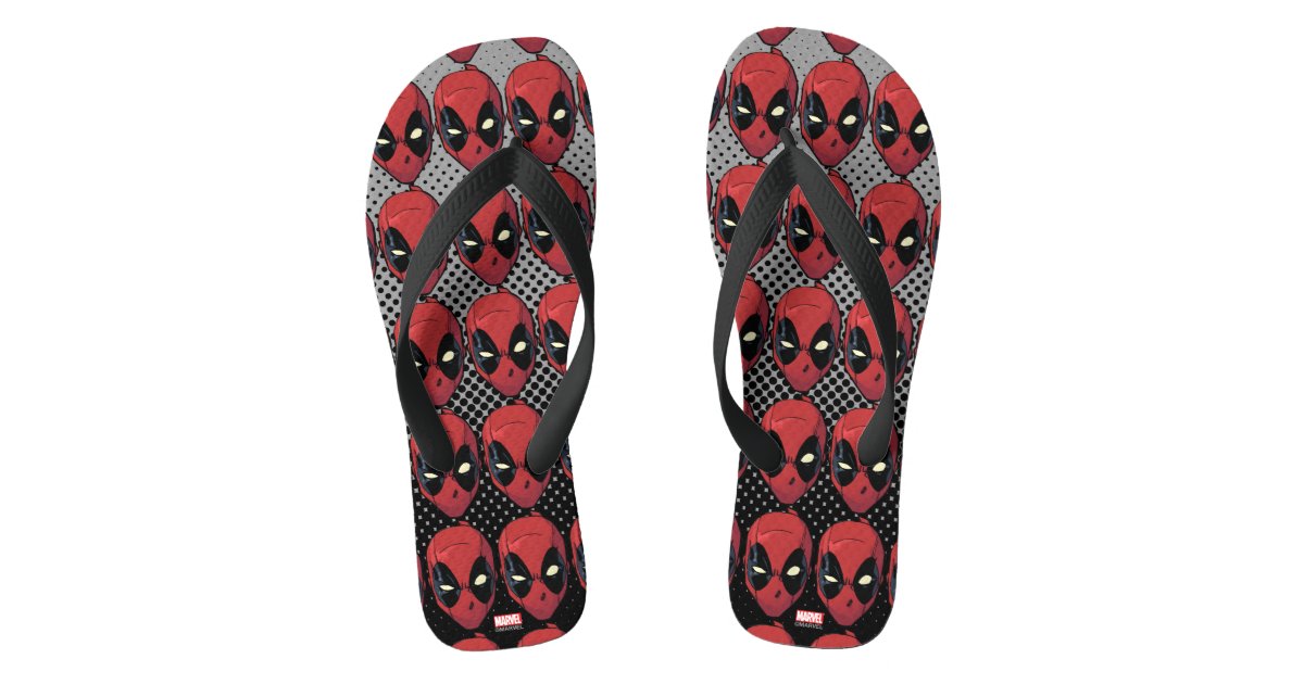 Deadpool's Head Flip Flops Zazzle