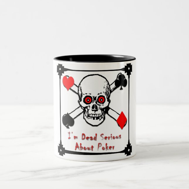 deadseriousskull Two-Tone coffee mug (Center)