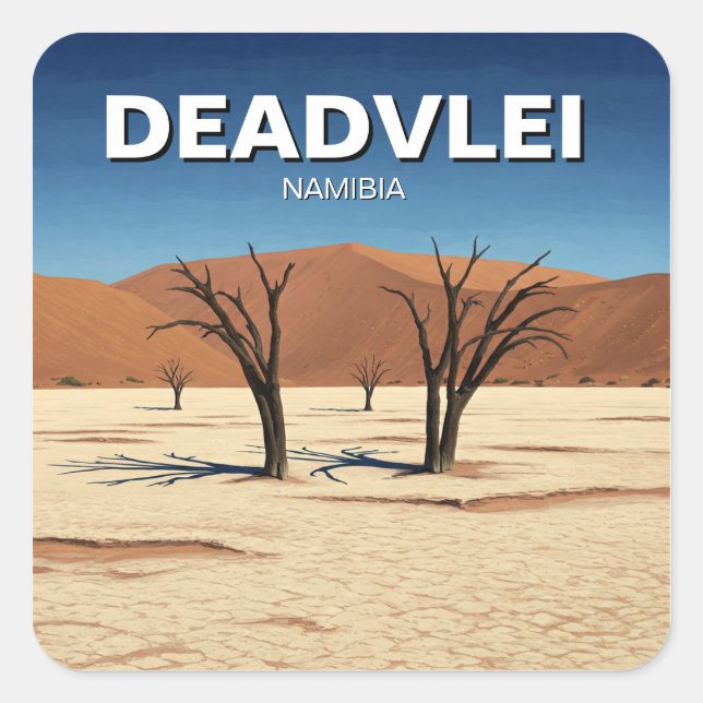 Deadvlei Namibia Travel Square Sticker (Front)