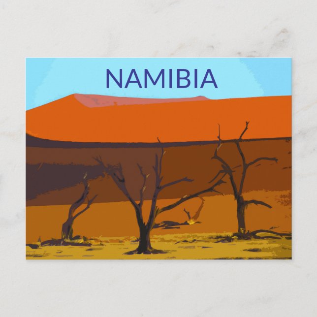 Deadvlei Namibia Travel Vintage Art Postcard (Front)