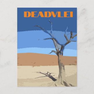 Deadvlei Namibia Travel Vintage Art Postcard