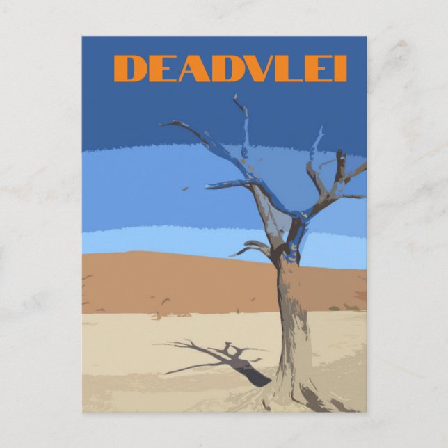 Deadvlei Namibia Travel Vintage Art Postcard (Front)