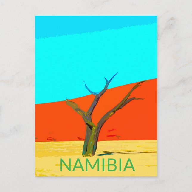 Deadvlei Namibia Travel Vintage Art Postcard (Front)