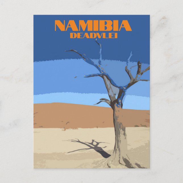 Deadvlei Namibia Travel Vintage Art Postcard (Front)