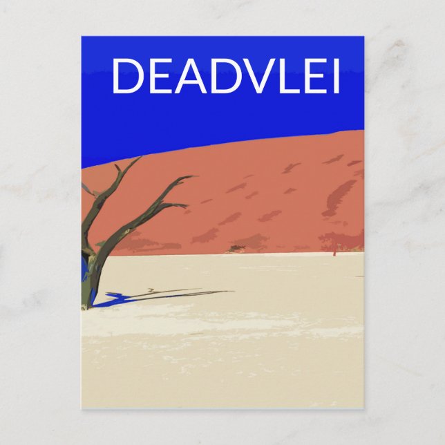 Deadvlei Namibia Travel Vintage Art Postcard (Front)