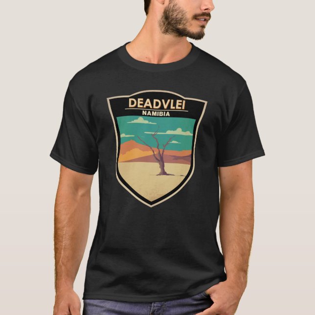 Deadvlei Namibia Travel Vintage Art T-Shirt (Front)