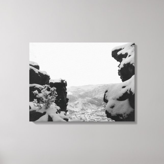 Deadwood as Seen from White Rocks Photograph Canvas Print (Front)