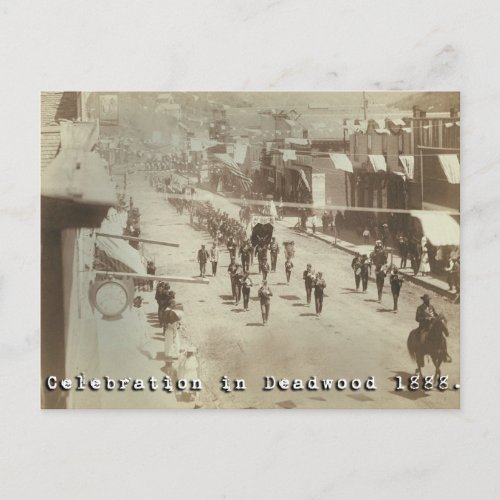Deadwood Celebration 1888 Postcard