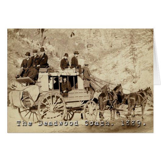 Deadwood Coach Photo 1889 Cards (Front Horizontal)