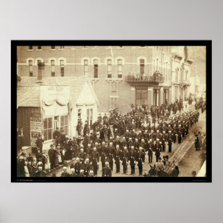 Deadwood Grand Lodge IOOF Street  Parade SD 1890 Poster