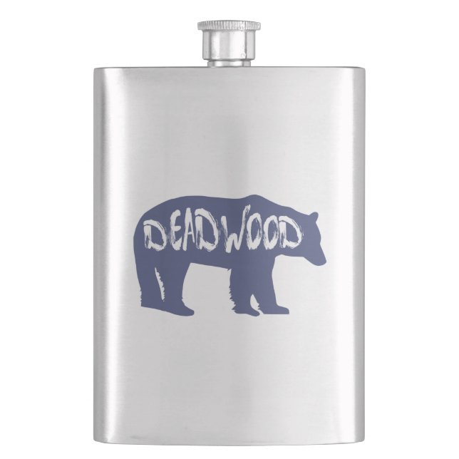 Deadwood South Dakota Bear Flask (Front)