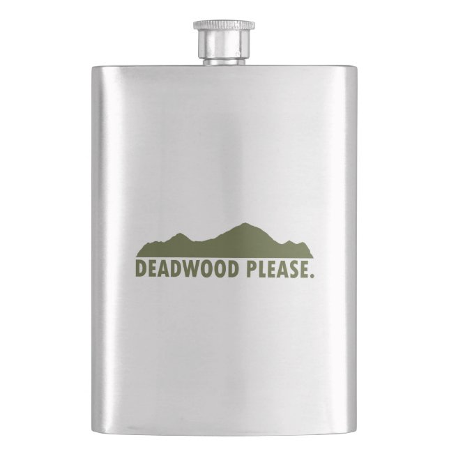 Deadwood South Dakota Please Flask (Front)