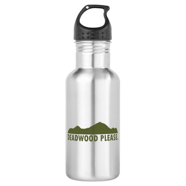 Deadwood South Dakota Please Stainless Steel Water Bottle (Front)